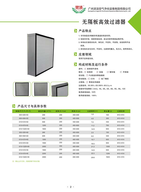 高效过滤器 高效过滤器