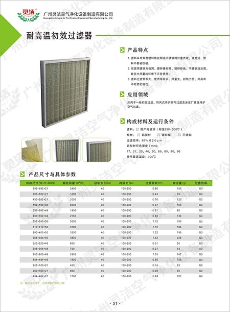 国产视频一线天在线看 GT耐高温粗效过滤器应用与耐高温初效过滤器设计特点 